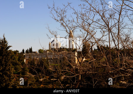 Bellissimo il monte Sion visto da Mishkenot Sha anim neighburhood a Gerusalemme Foto Stock