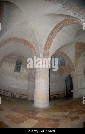 Francia, Borgogna, Tournus, Abbaye de St-Philibert interno Foto Stock