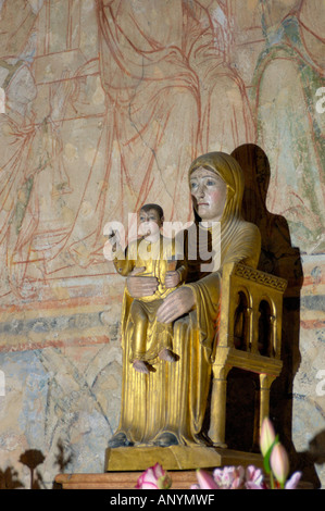 Francia, Borgogna, Tournus, Abbaye de St-Philibert, Madonna col bambino icona Foto Stock