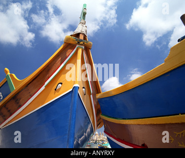 MT - Malta: tradizionali barche da pesca al Porto di Marsaxlokk Foto Stock