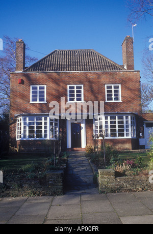 Sherrard's Park Road Welwyn Garden City Hertfordshire, inglese tipica casa suburbana Foto Stock