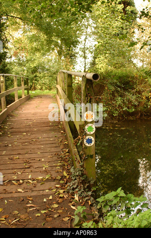 Il sentiero che mostra segni di Robin Hood modo nottinghamshire Foto Stock