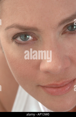 Parte del volto di donna, close up Foto Stock