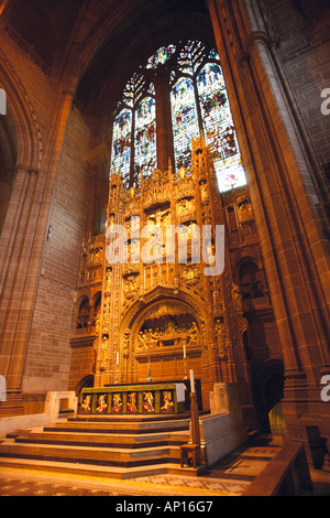 Interno Cattedrale Anglicana di Liverpool Regno Unito Foto Stock