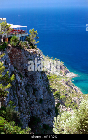 Ristorante, Mirador de Ricardo Roca, Estellencs, Maiorca, SPAGNA Foto Stock