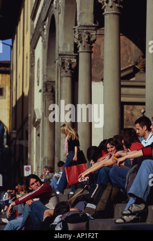 Ospedale degli Innocenti, Piazza Santo Spirito Annunziata, Firenze, Toscana, Italia Foto Stock
