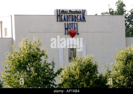 Heartbreak Hotel vicino a Graceland ex Elvis Presley mansion di Memphis, Stati Uniti d'America Foto Stock