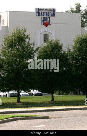 Heartbreak Hotel vicino a Graceland ex Elvis Presley mansion di Memphis, Stati Uniti d'America Foto Stock