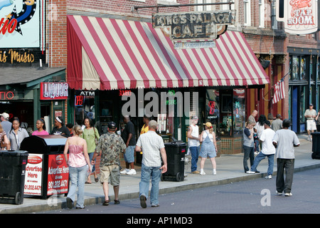 Pomeriggio in Beale Street di Memphis, Stati Uniti d'America Foto Stock