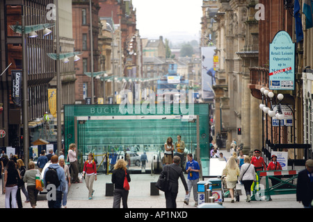 Buchanan Street Metro Centro Città di Glasgow Scotland Regno Unito Foto Stock