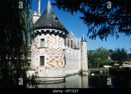 Chateau de St-Germain-de-livet, Lisieux, Normandia, Francia Foto Stock