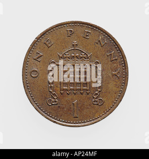 Un penny coin - vedi immagine n. AP24MD per il retro di questa moneta, valuta britannica GBP sterlina inglese di denaro Foto Stock