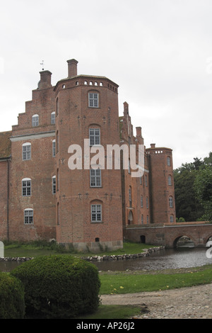 Torre del manor house presso il danese Museo Agricolo in Gammel Estrup vicino Auning dello Jutland in Danimarca Foto Stock