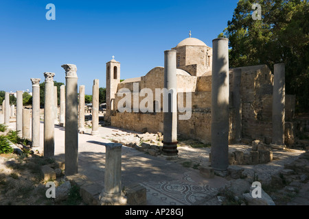 Basilica di Chrysopolitissa (o Agia Kiriaki), Paphos, nella costa occidentale di Cipro Foto Stock