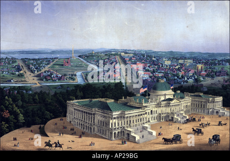 Vista di Washington 1852 Foto Stock
