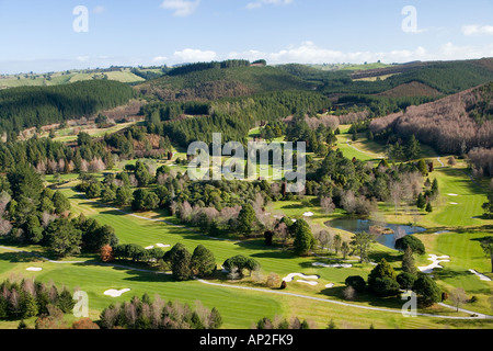 Wairakei Golf internazionale vicino a Taupo Isola del nord della Nuova Zelanda antenna Foto Stock