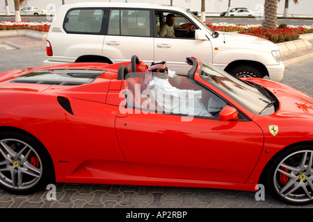 Driver Ferrari a Doha, in Qatar Foto Stock