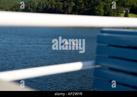 Rursee, Eifel, nella Renania settentrionale-Vestfalia, Germania Foto Stock