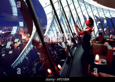 La vista del Millenium Hilton, Bangkok, Thailandia, Asia Foto Stock