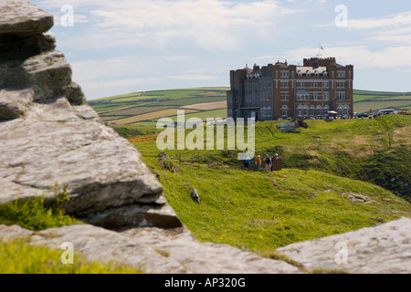 King Arthur s Hotel castello di Tintagel in Cornovaglia Foto Stock