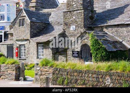 L antico ufficio postale di Tintagel North Cornwall Foto Stock