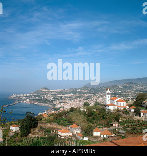 Vista sulla città di Funchal, Madeira, Portogallo Foto Stock