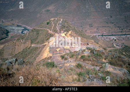 Pisaqs rovine Inca la valle sacra in Perù Foto Stock