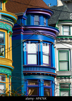 Case vittoriane Haight-Ashbury in San Francisco Foto Stock