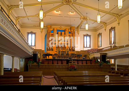 SLC LDS Assembly Hall interno, Chiesa di Gesù Cristo dei Santi Latter-Day nello Utah Foto Stock