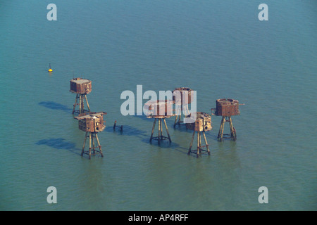 Maunsell Forts al largo di whitstable e Herne Bay sull'estuario del Tamigi costruita come fortificazioni difensive durante la seconda mondo Foto Stock