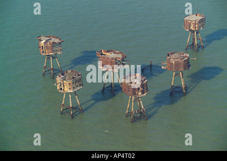 Maunsell Forts al largo di whitstable e Herne Bay sull'estuario del Tamigi costruita come fortificazioni difensive durante la seconda mondo Foto Stock