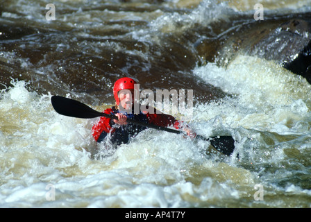 Whitewater kayak in Colorado Foto Stock