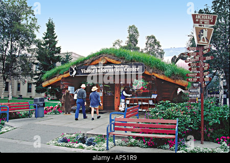 Il Centro Informazioni Visitatori,Anchorage in Alaska, Foto Stock