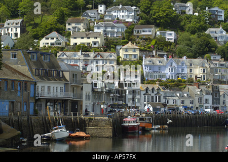 Case e il porto a West Looe in Cornwall Inghilterra Foto Stock