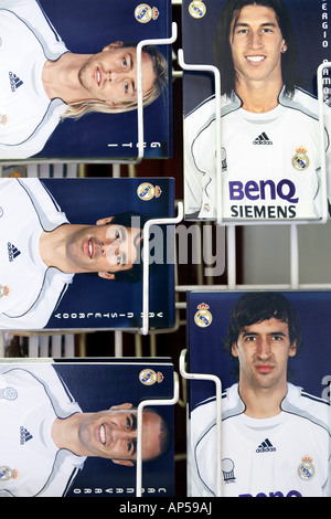 Real Madrid Football Club cartoline, Madrid, Spagna Foto Stock