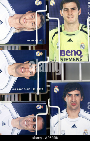 Real Madrid Football Club cartoline, Madrid, Spagna Foto Stock