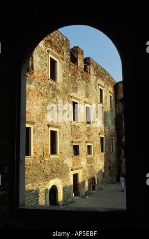 Il castello di Helfstyn rovina finestra, Repubblica Ceca Foto Stock