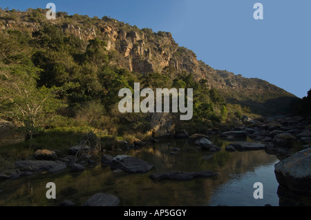 Fiume Umzimkulwane, Oribi Gorge Riserva Naturale, KwaZulu Natal, Sud Africa Foto Stock