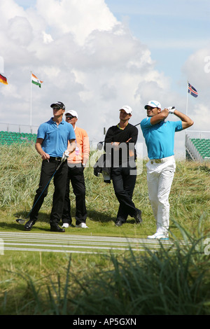 Johan Edfors Golfer Svedese 2007 British Open di Golf Foto Stock