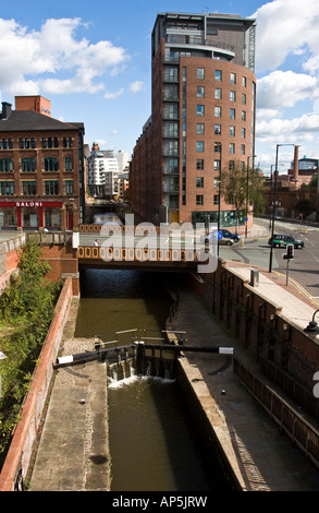 Deansgate Locks a Whitworth Street a Rochdale canal Manchester REGNO UNITO Foto Stock