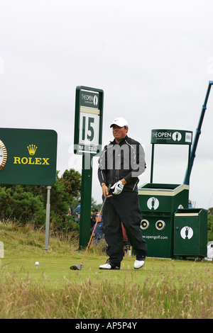 Justin Leonard professional American PGA golfista al 2007 British Open di golf Carnoustie Scozia Scotland Foto Stock