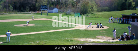 Stati Uniti d'America, Maine, Boothbay Harbor gioco di baseball. Foto Stock