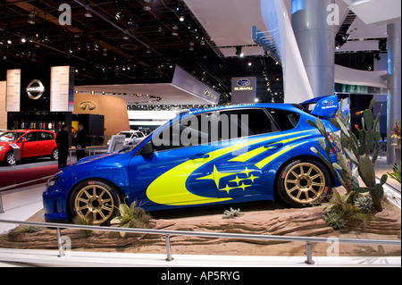 Subaru STi rally car al 2008 North American International Auto Show di Detroit Michigan STATI UNITI Foto Stock