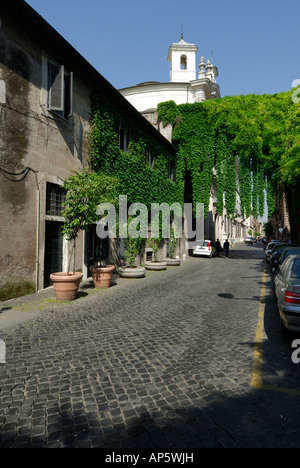 Roma Italia Via Giulia piuttosto street nella zona di Campo de Fiori area del Centro Storico Foto Stock