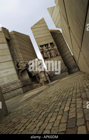 Era comunista scultura, Shumen, Bulgaria Foto Stock