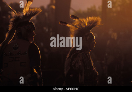 Stati Uniti d'America, Montana, Powwow celbration del Flathead Indian Reservation Foto Stock