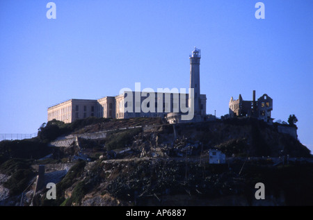 La prigione di roccia Isola di Alcatraz Foto Stock