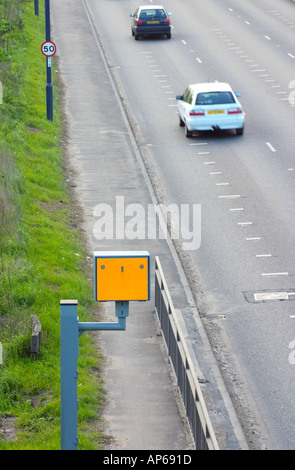 day Gatso speed camera trap in London England United Kingdom Britain UK cars Foto Stock