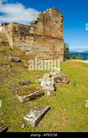 Ha rovinato la costruzione presso le miniere di carbone del sito storico di parte del Porto Arthur insediamento penale in Tasmania Australia Foto Stock