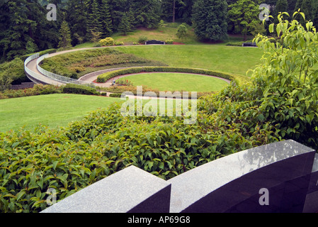 Stati Uniti d'America, Oregon, Portland, percorso circolare al Vietnam Memorial a Washington Park Foto Stock